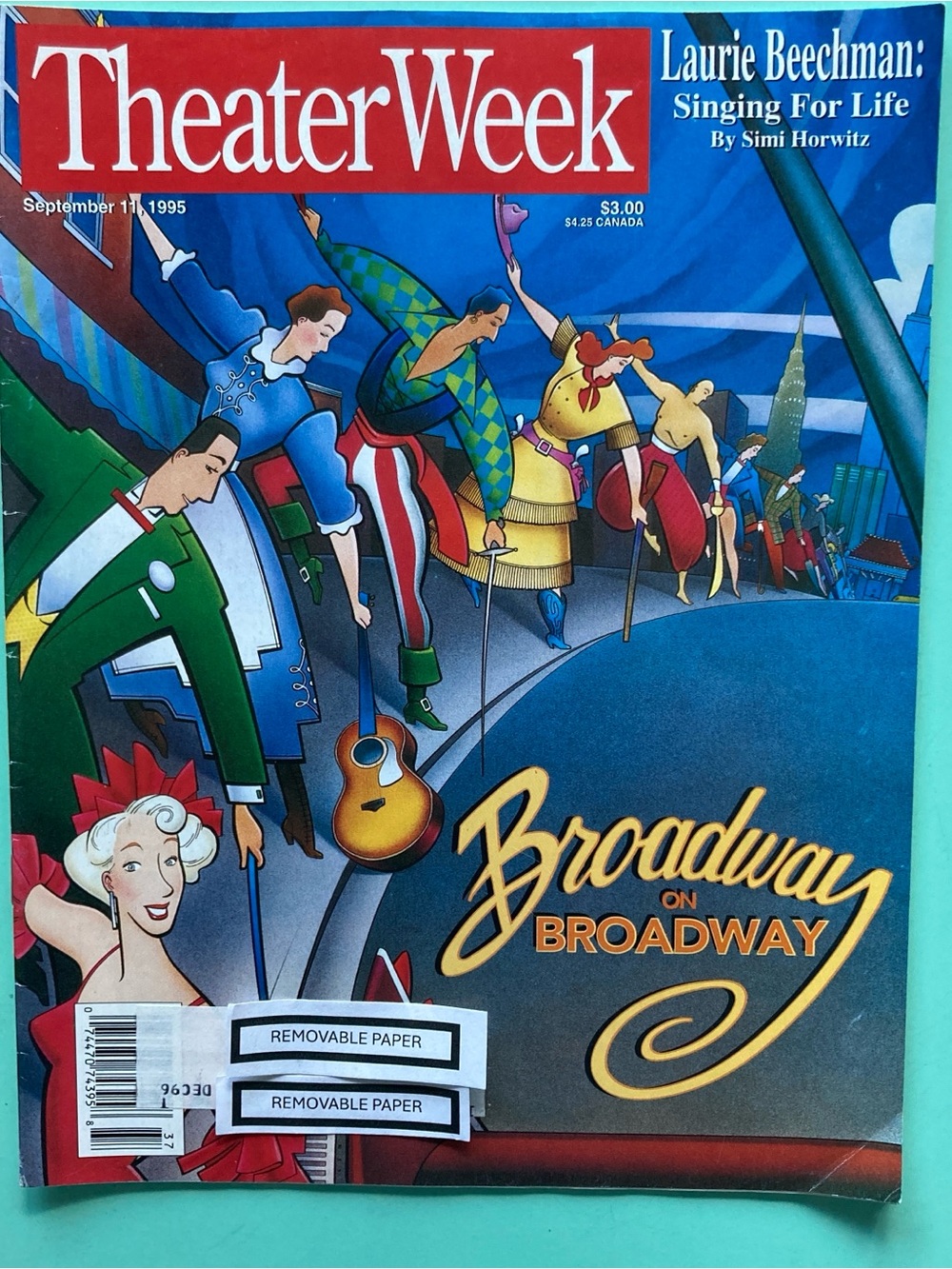 Broadway on Broadway Laurie Beechman Theater Week Magazine Sept 11 1995 Label